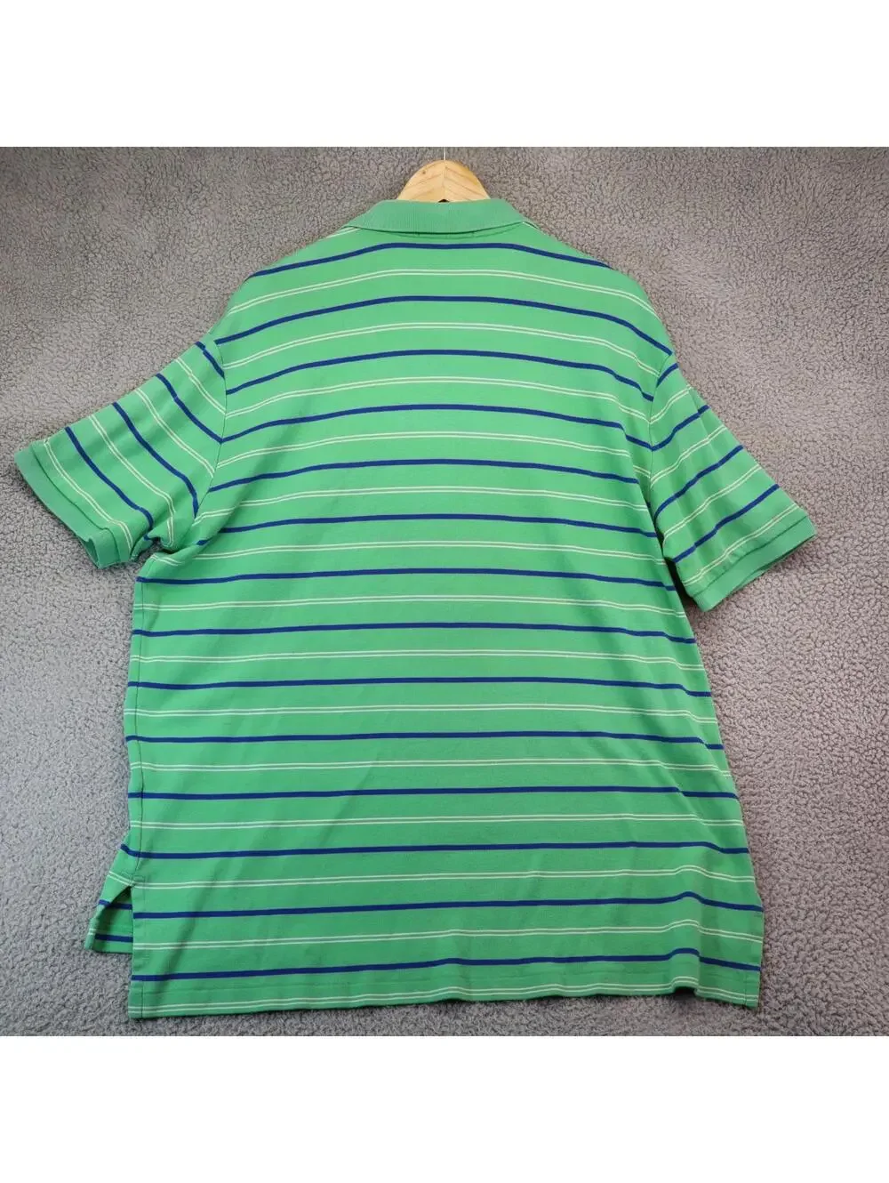 Polo Ralph Lauren Polo Shirt Men XXL Green Striped vtg tag